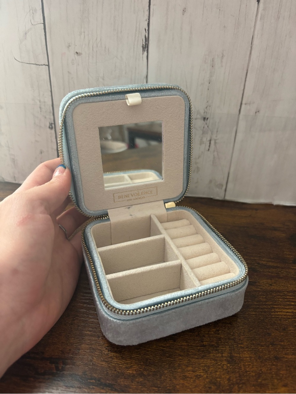 Benevolence LA Plush Velvet Travel Jewelry Case